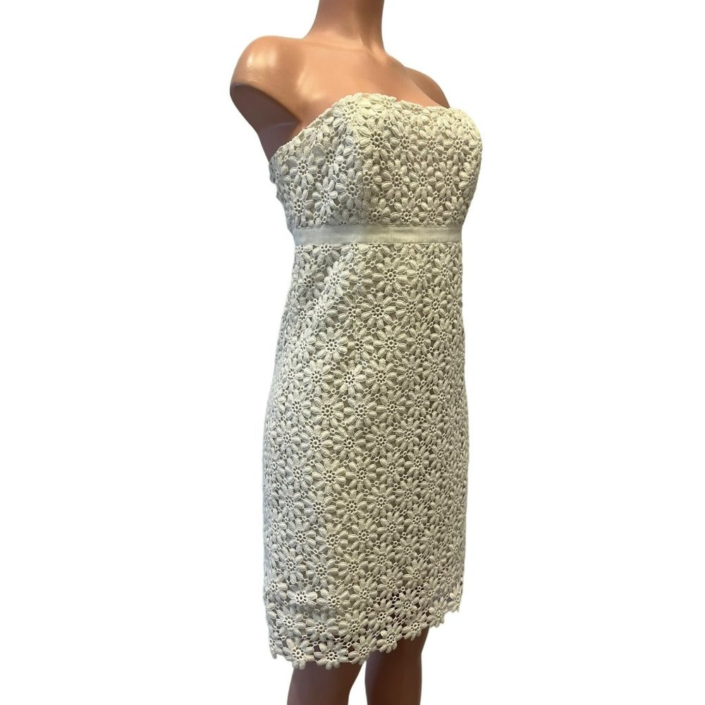 237. Lily Pulitzer Bowen White Lace Dress White US 8 - Picture 5 of 8